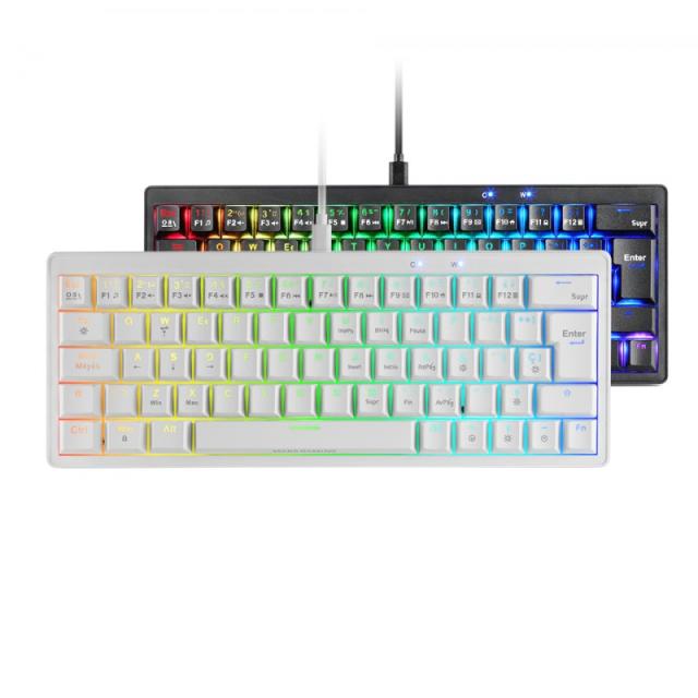 Mars Gaming - MKMINIPRO, Teclado Mecánico Ultra-Compacto 60%, Switches Mecánicos Hot-Swappable, Iluminación RGB C - MKMINIPROYES