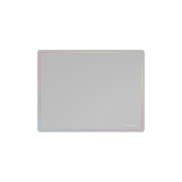 Mars Gaming - MMP124, Alfombrilla Gaming 360x260mm, Diseño de Bordes Rainbow, Base Antideslizante de Caucho Natural, S - MMP124W