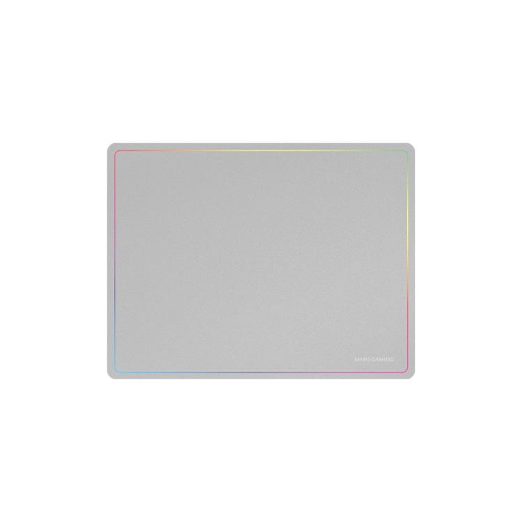 Mars Gaming - MMP124, Alfombrilla Gaming 360x260mm, Diseño de Bordes Rainbow, Base Antideslizante de Caucho Natural, S - MMP124W