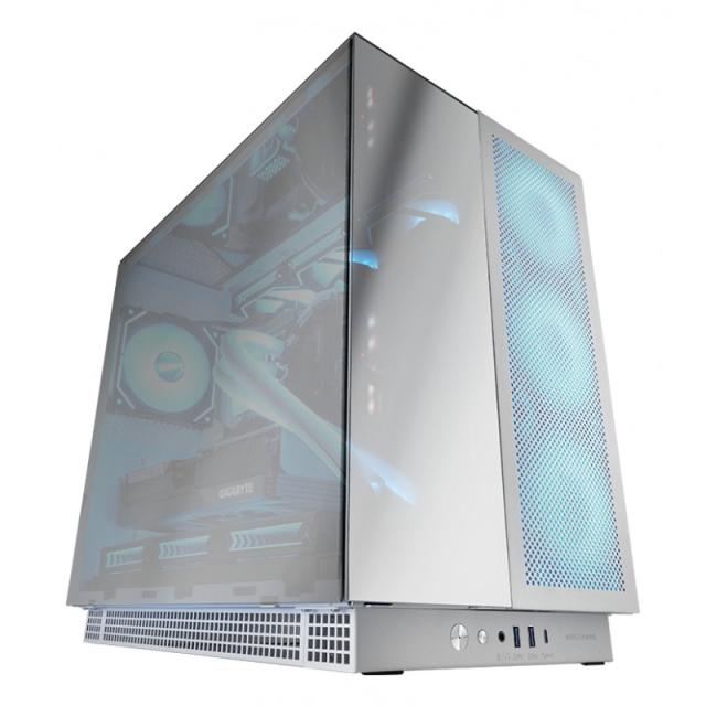 Mars Gaming - MC-NOVA3, Caja Gaming Custom XXL E-ATX, Tripe Cristal Cromado Continuo Sin Marco, Soporte Completo Refrigeración L