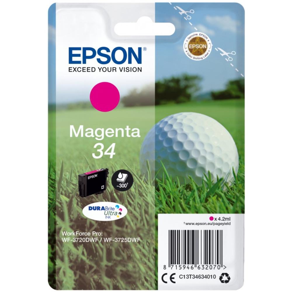 Epson - Golf ball Singlepack Magenta 34 DURABrite Ultra Ink