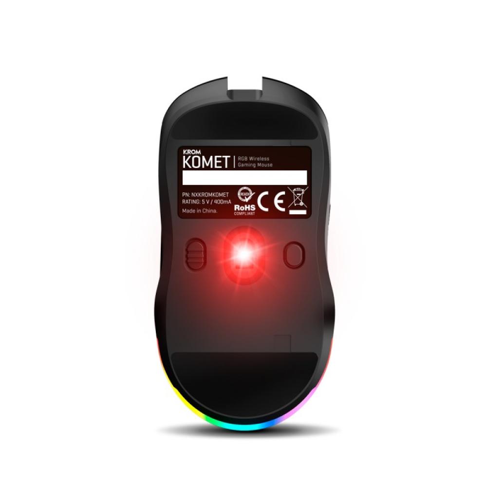 Krom - KOMET ratón Juego RF inalámbrico Óptico 2400 DPI
