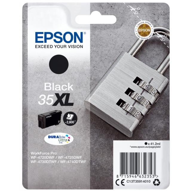 Epson - Padlock Singlepack Black 35XL DURABrite Ultra Ink