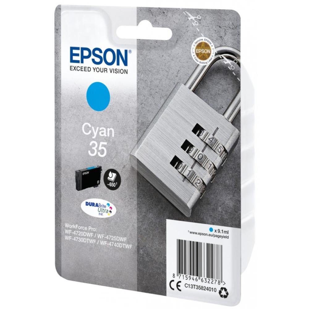 Epson - Padlock Singlepack Cyan 35 DURABrite Ultra Ink