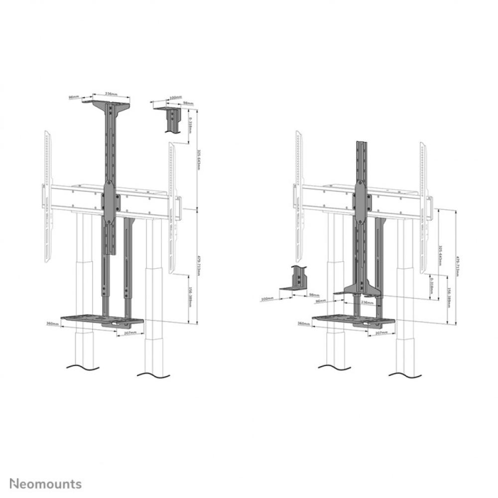 Neomounts - AFL-875BL1 Kit multimedia y barra de video - universal