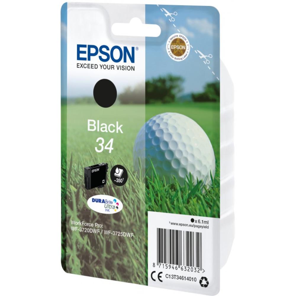 Epson - Golf ball Singlepack Black 34 DURABrite Ultra Ink