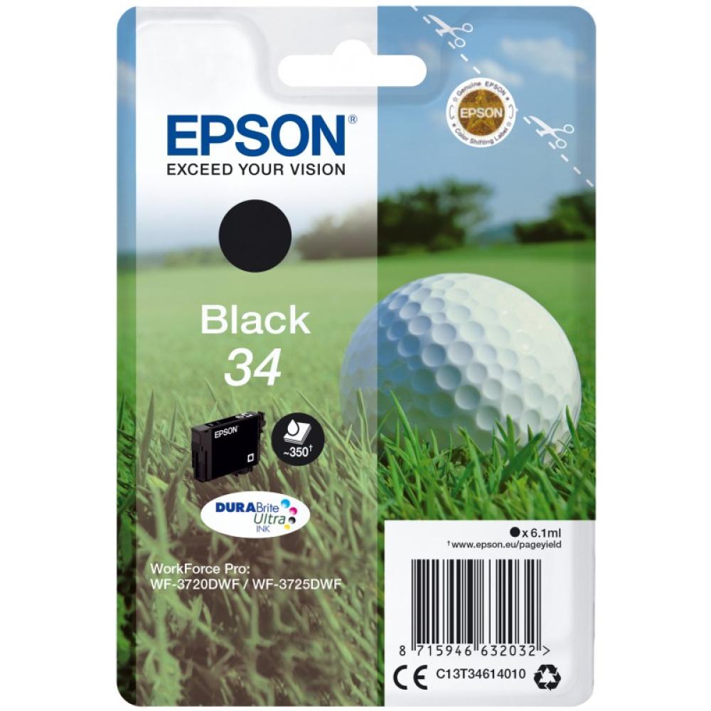 Epson - Golf ball Singlepack Black 34 DURABrite Ultra Ink