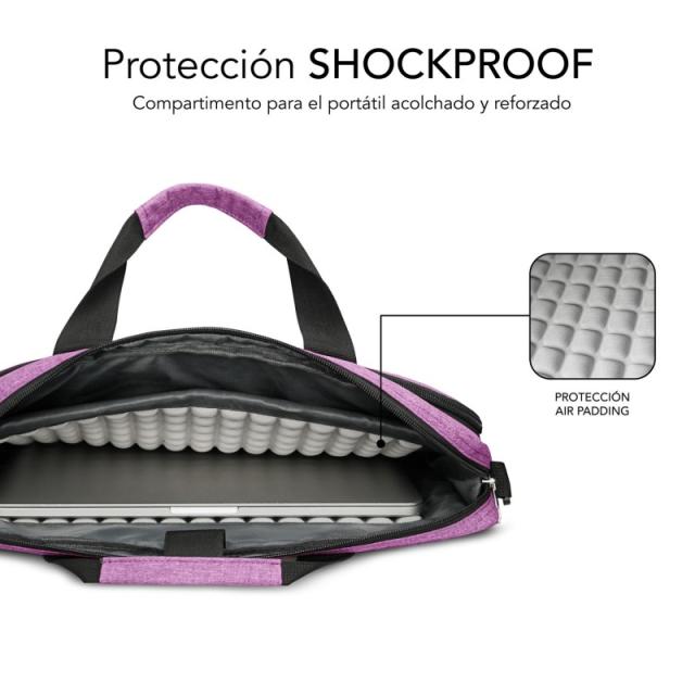 SUBBLIM - Maletín Ordenador Air Padding Laptop bag 15,6" Rosa