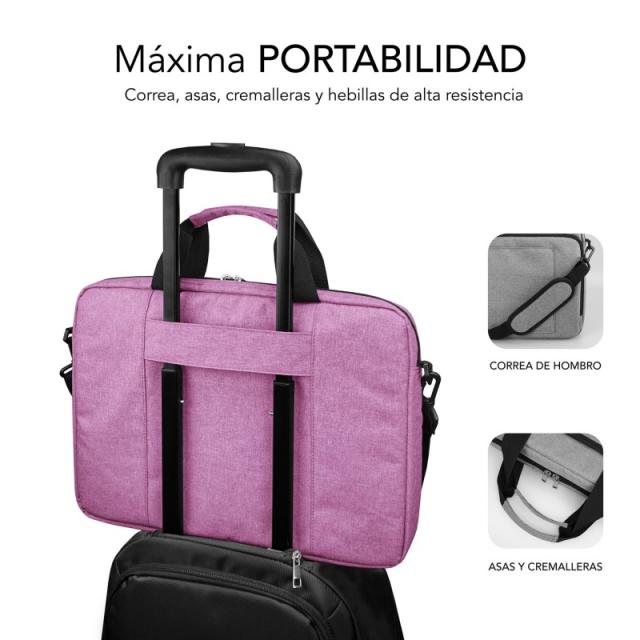 SUBBLIM - Maletín Ordenador Air Padding Laptop bag 15,6" Rosa