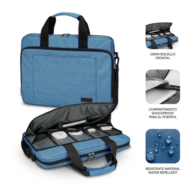 SUBBLIM - Maletín Ordenador Air Padding Laptop bag 15,6" Azul