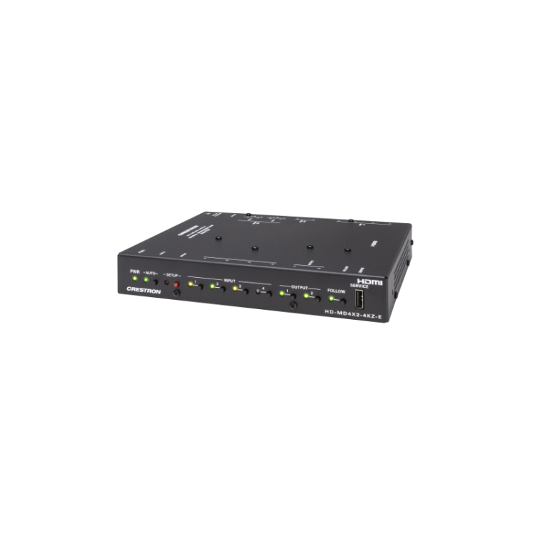 Crestron - CRESTRON 4X2 4K60 4:4:4 HDR AV SWITCHER (HD-MD4X2-4KZ-E) 6511307