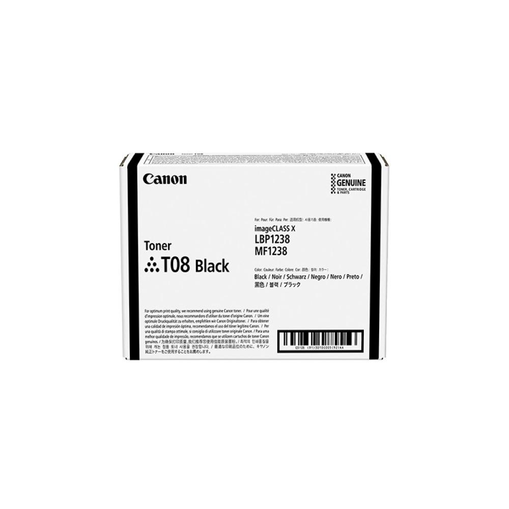 Canon - TONER T08 BLACK cartucho de tóner 1 pieza(s) Original Negro
