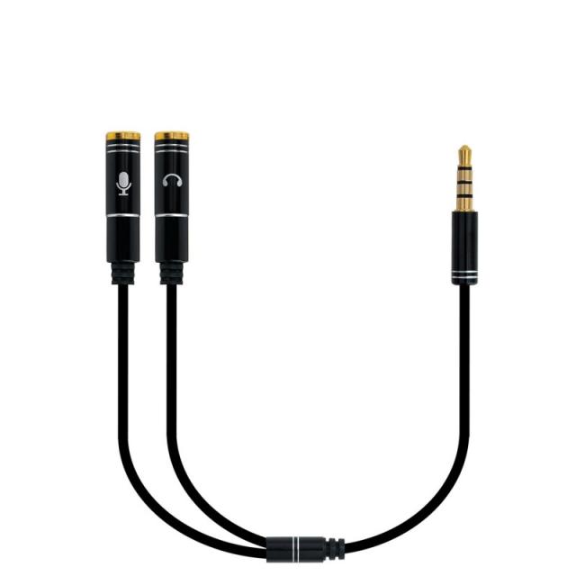 Ewent - EC1641 cable de audio 0,3 m 3,5mm 2 x 3,5mm Negro