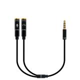 Ewent - EC1641 cable de audio 0,3 m 3,5mm 2 x 3,5mm Negro