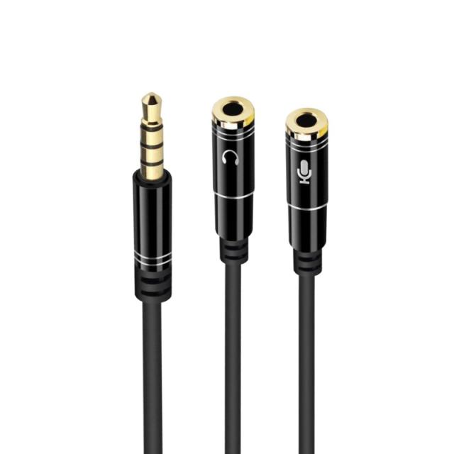 Ewent - EC1641 cable de audio 0,3 m 3,5mm 2 x 3,5mm Negro