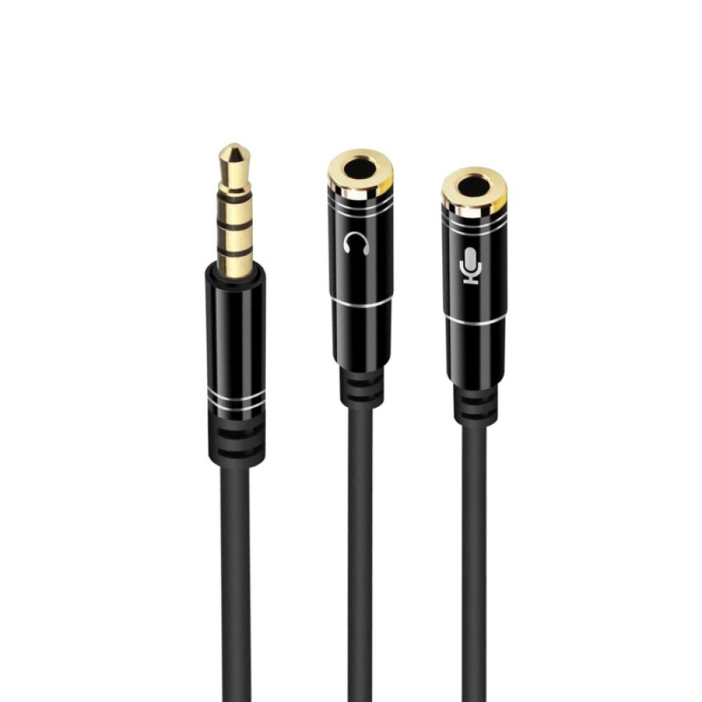 Ewent - EC1641 cable de audio 0,3 m 3,5mm 2 x 3,5mm Negro