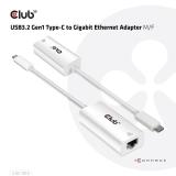 CLUB3D - CAC-1519 cambiador de género para cable USB-C RJ-45 Blanco