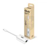 CLUB3D - CAC-1519 cambiador de género para cable USB-C RJ-45 Blanco