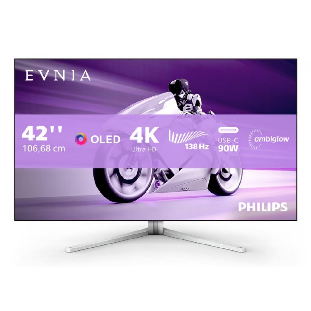 Philips - 42M2N8900/00 pantalla para PC 105,5 cm (41.5") 3840 x 2160 Pixeles 4K Ultra HD OLED Blanco