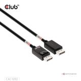 CLUB3D - DisplayPort™ 2.1 Cable certificado VESA DP80 bidireccional 4K240Hz, 8K60Hz u 10K60Hz M/M 1.6m/5.25ft