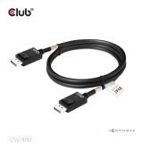 CLUB3D - DisplayPort™ 2.1 Cable certificado VESA DP80 bidireccional 4K240Hz, 8K60Hz u 10K60Hz M/M 1.6m/5.25ft