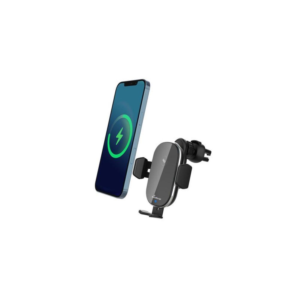 MediaRange - MRMA117 cargador de dispositivo móvil Smartphone Negro Cargador inalámbrico Carga rápida Auto