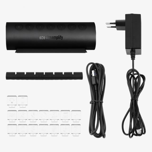 Streamplify - HUB CTRL 7 USB 3.2 Gen 1 (3.1 Gen 1) Type-A Negro