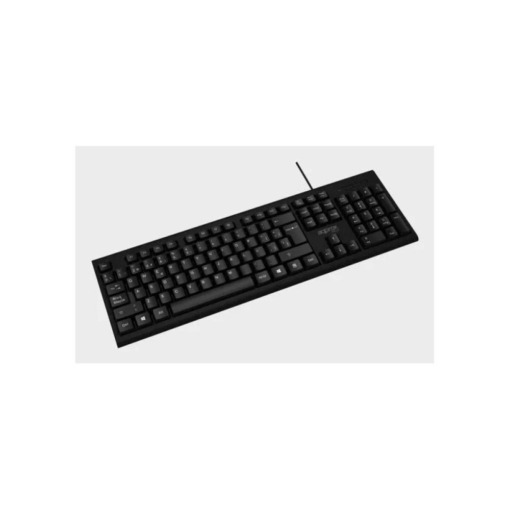 Approx - APPMX225 teclado Hogar USB QWERTY Negro