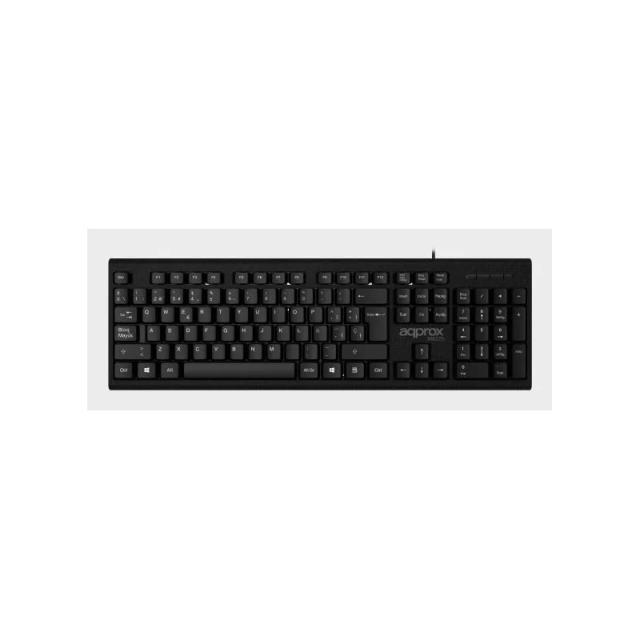 Approx - APPMX225 teclado Hogar USB QWERTY Negro