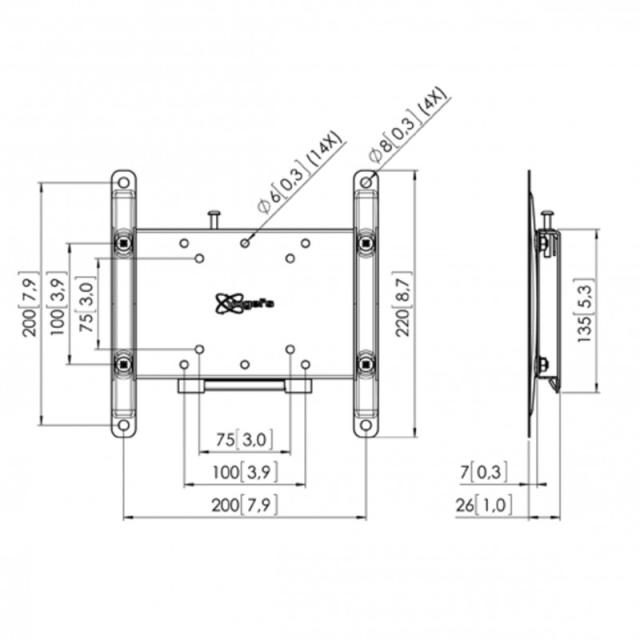 Vogel''s - PFW 4200 106,7 cm (42") Negro
