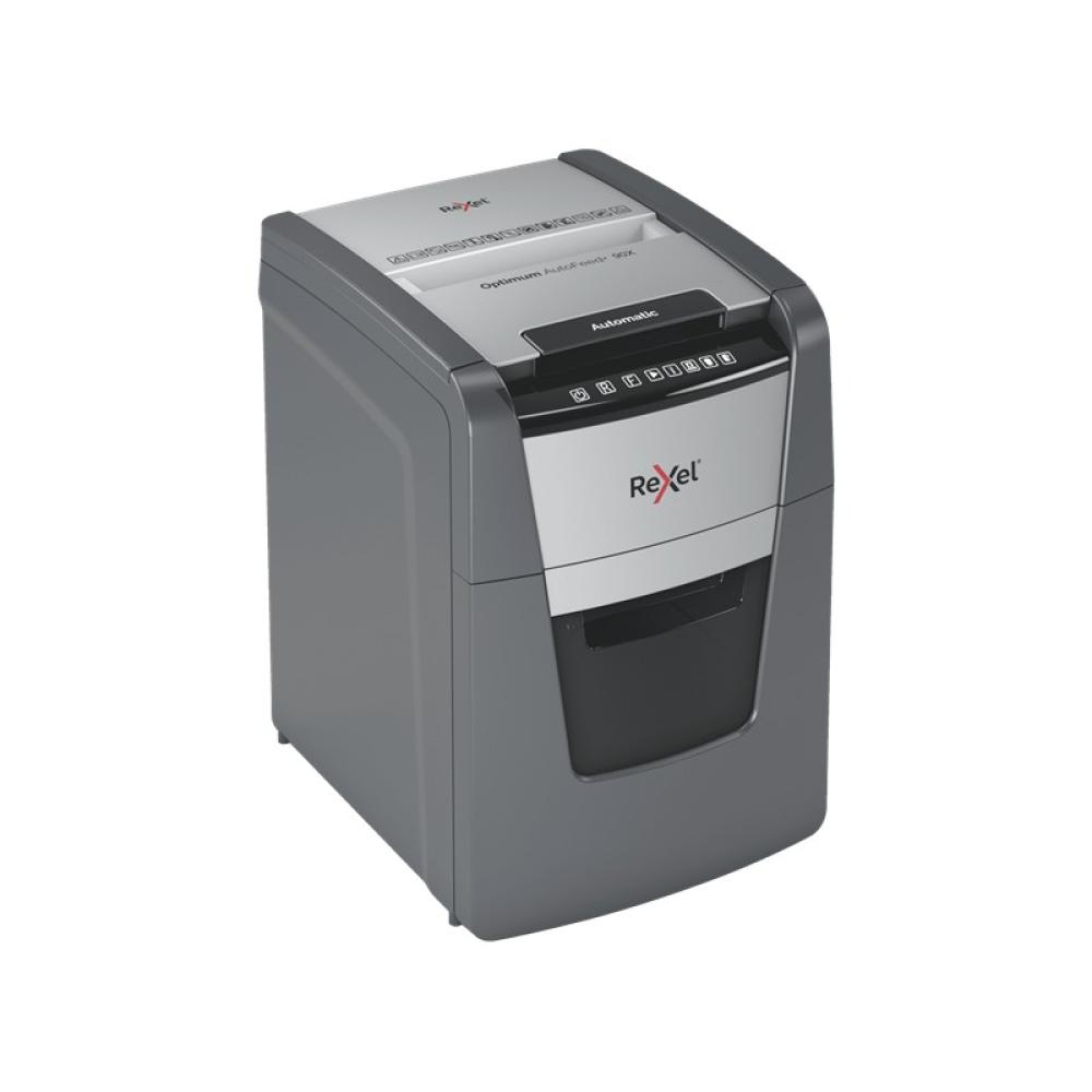 Rexel - AutoFeed+ 90X triturador de papel Corte cruzado 55 dB Negro, Gris
