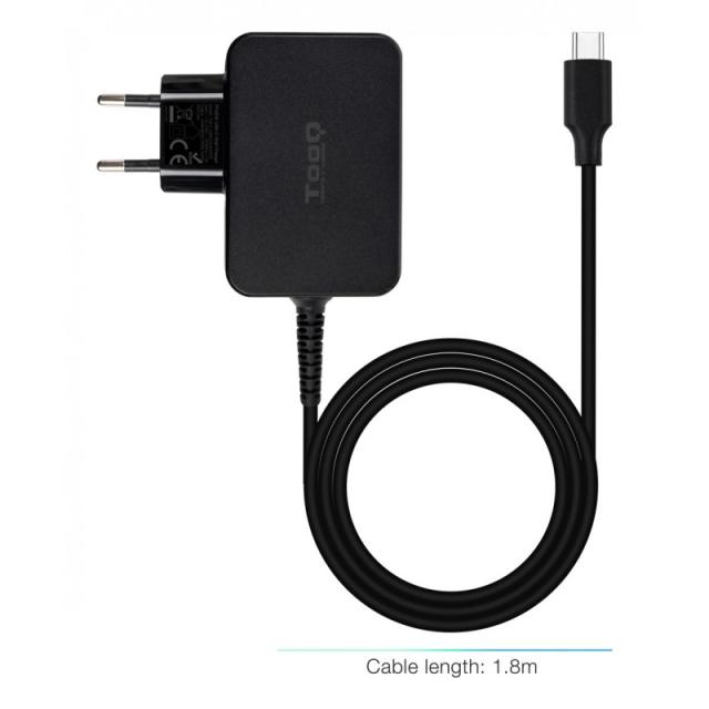 TooQ - Cargador de portátil GAN USB-C PD 45W, Negro - TQLC-USBCGAN45PD