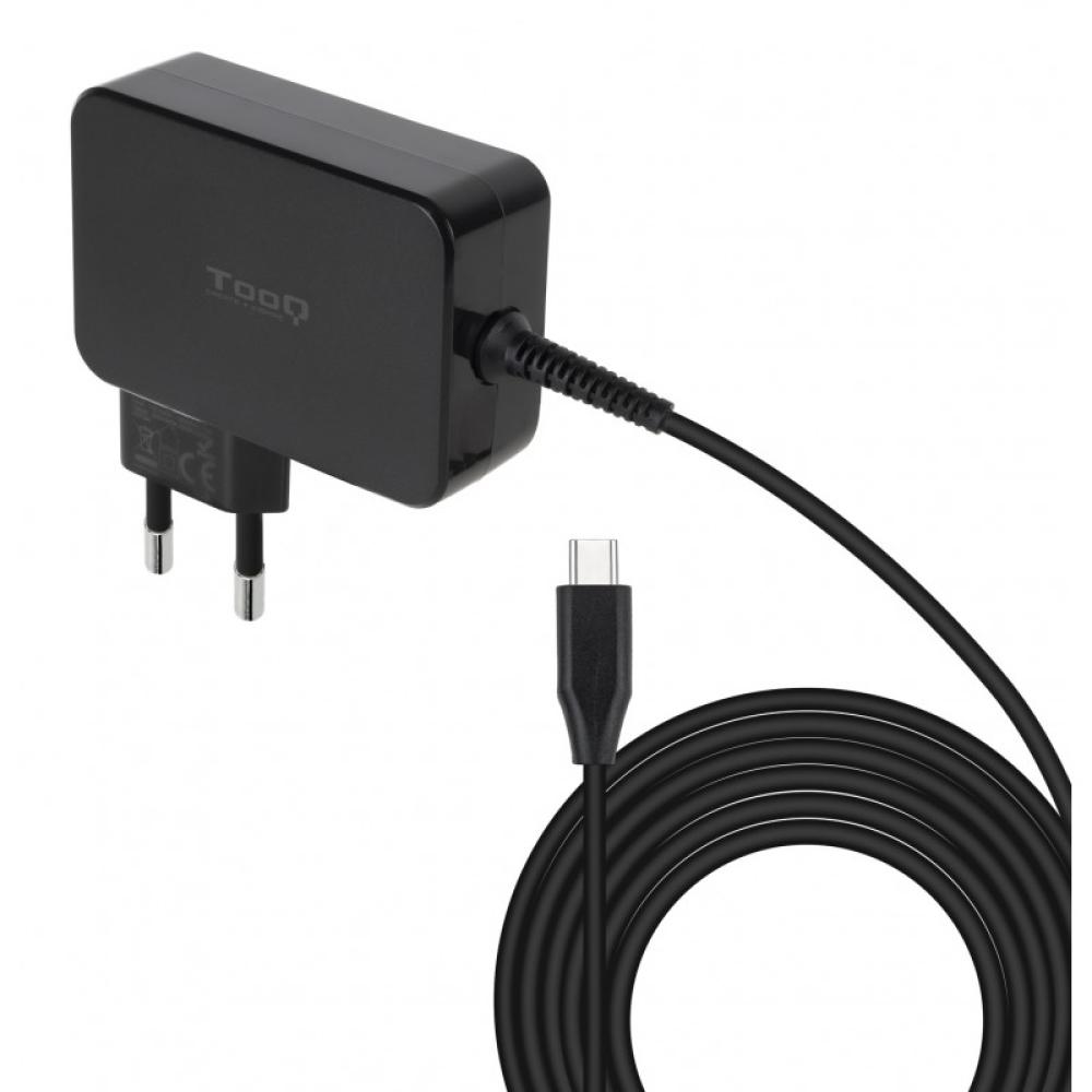 TooQ - Cargador de portátil GAN USB-C PD 100W, Negro - TQLC-USBCGAN100PD