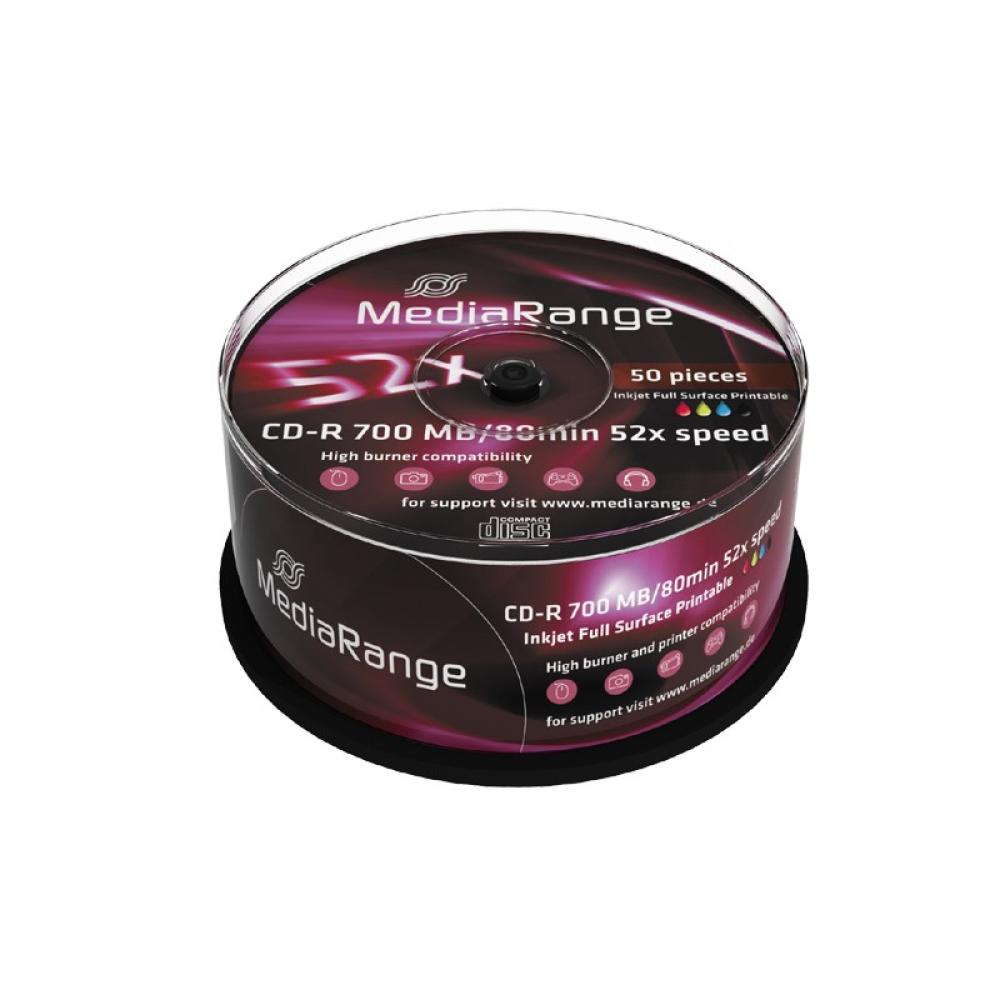 MediaRange - MR208 CD en blanco CD-R 700 MB 52x 50 pieza(s)