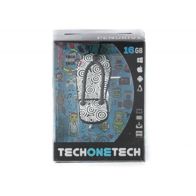 TECH ONE TECH - TEC5141-16 unidad flash USB 16 GB USB tipo A Negro, Blanco