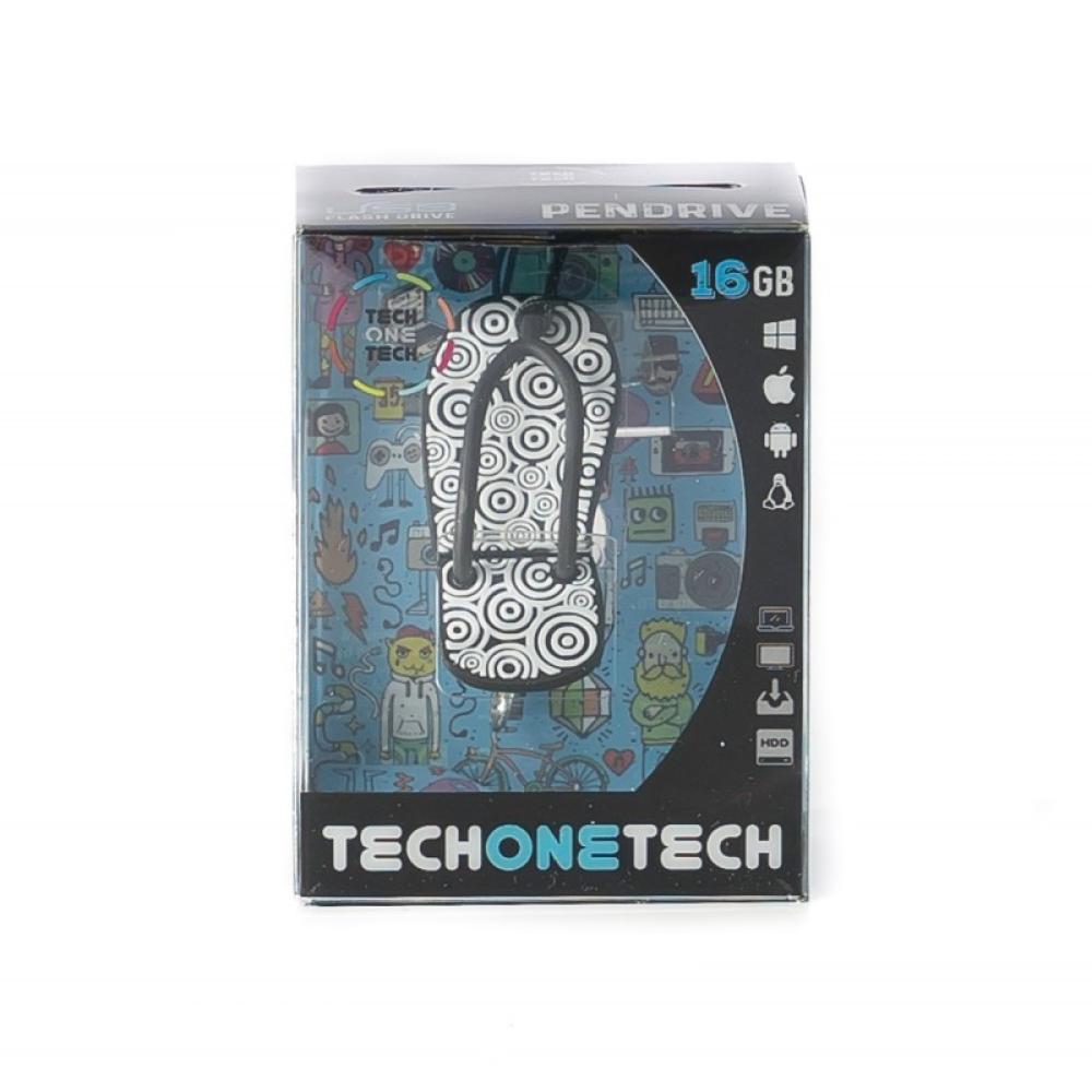 TECH ONE TECH - TEC5141-16 unidad flash USB 16 GB USB tipo A Negro, Blanco