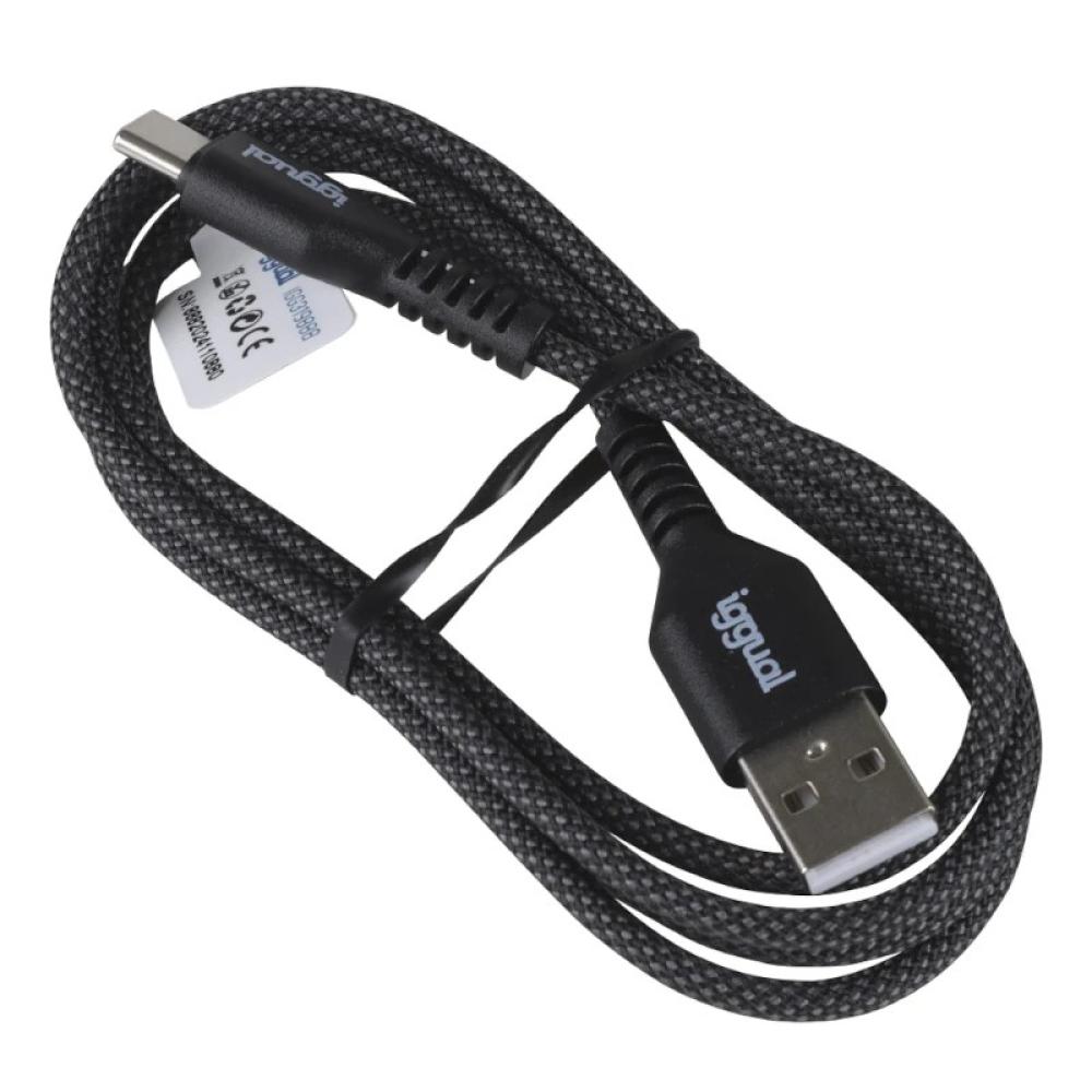 iggual - Cable USB-A a tipo C 3A 100 cm trenzado