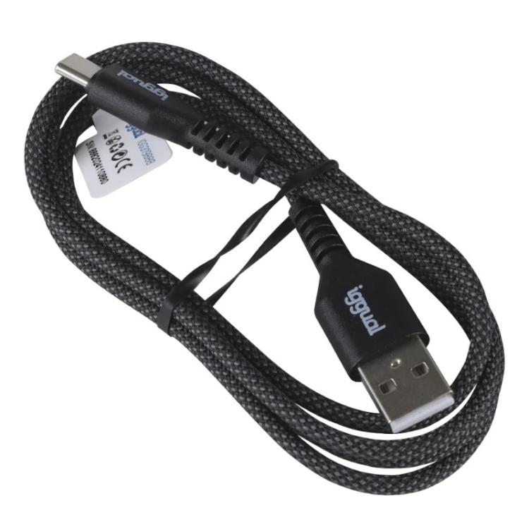 iggual - Cable USB-A a tipo C 3A 100 cm trenzado