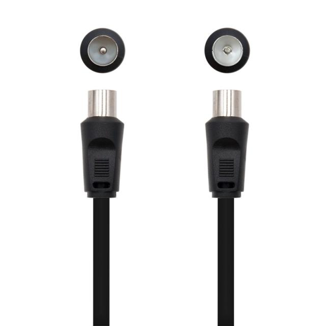 Nanocable - 10.26.0202 cable coaxial 3C-2V 1,8 m 9,5 mm Negro
