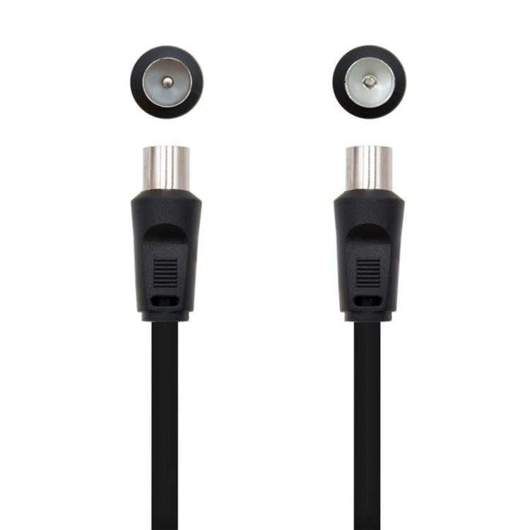 Nanocable - 10.26.0202 cable coaxial 3C-2V 1,8 m 9,5 mm Negro