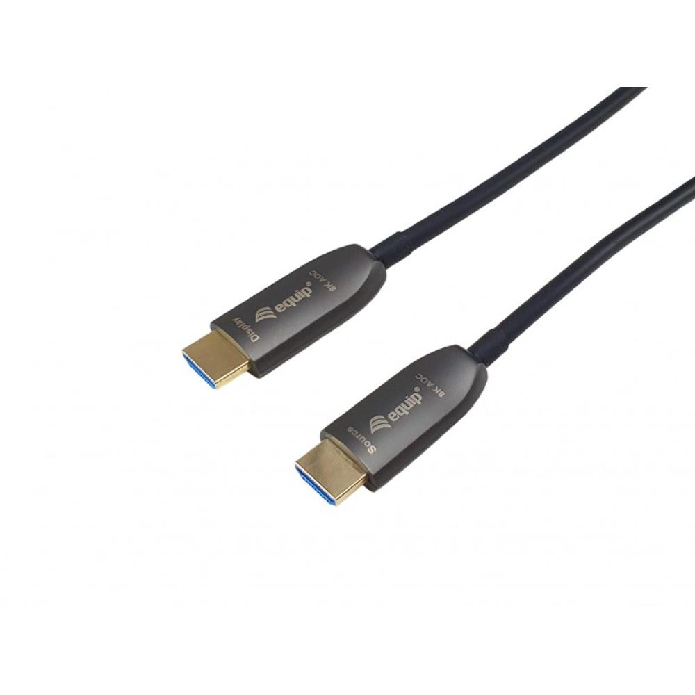 Equip - 119422 Cable blindado óptico activo HDMI 2.1, 50 m, 8K/60 Hz, 4K/120 Hz, 48 Gbps