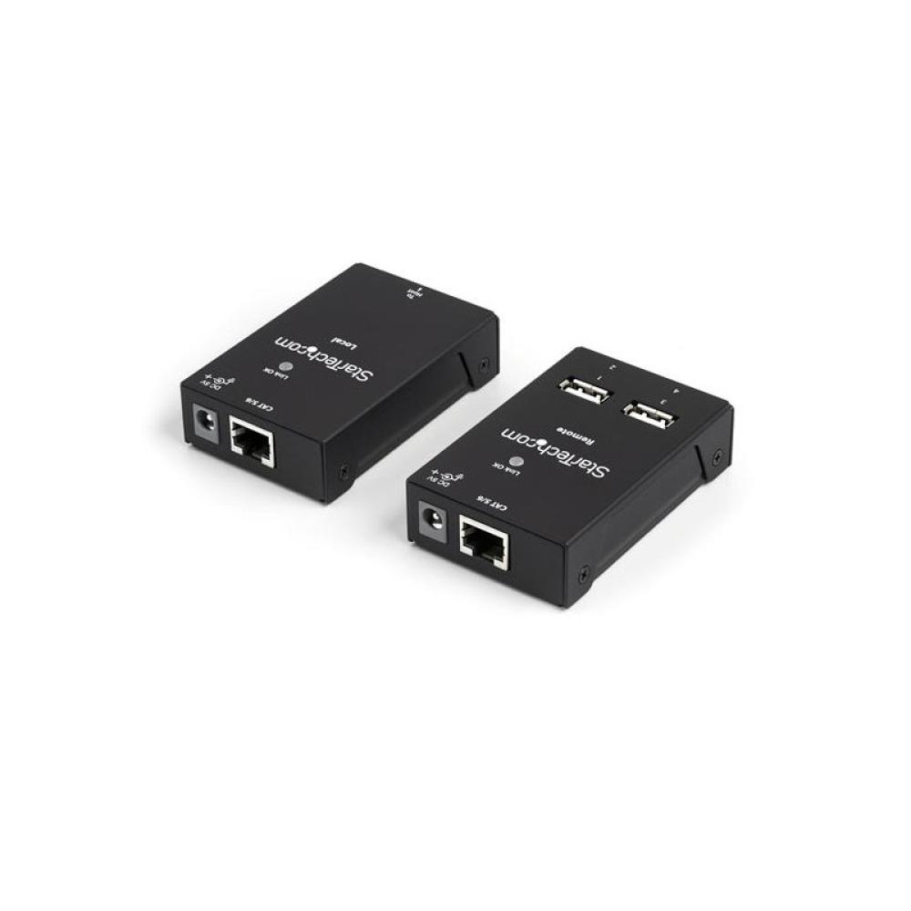 StarTech.com - Extensor Alargador USB 2.0 de 4 Puertos por Cable Cat5 o Cat6 - Extensor Compacto USB 2.0 por Ethernet - Hasta 40