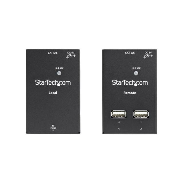 StarTech.com - Extensor Alargador USB 2.0 de 4 Puertos por Cable Cat5 o Cat6 - Extensor Compacto USB 2.0 por Ethernet - Hasta 40