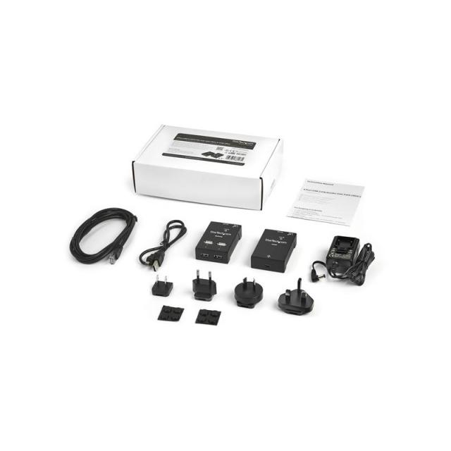 StarTech.com - Extensor Alargador USB 2.0 de 4 Puertos por Cable Cat5 o Cat6 - Extensor Compacto USB 2.0 por Ethernet - Hasta 40