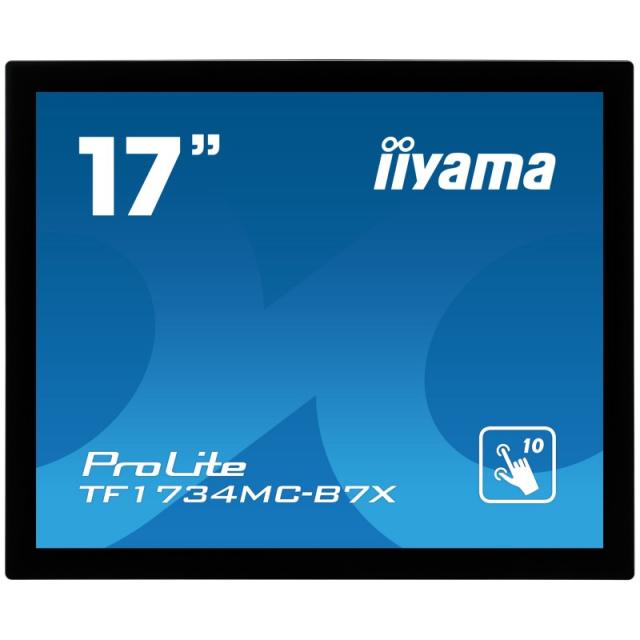 iiyama - TF1734MC-B7X pantalla para PC 43,2 cm (17") 1280 x 1024 Pixeles SXGA LED Pantalla táctil Negro
