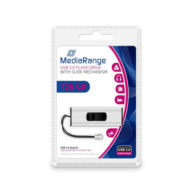 MediaRange - MR918 unidad flash USB 128 GB USB Type-A / Micro-USB 3.2 Gen 1 (3.1 Gen 1) Negro, Plata