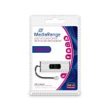 MediaRange - MR918 unidad flash USB 128 GB USB Type-A / Micro-USB 3.2 Gen 1 (3.1 Gen 1) Negro, Plata
