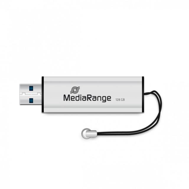 MediaRange - MR918 unidad flash USB 128 GB USB Type-A / Micro-USB 3.2 Gen 1 (3.1 Gen 1) Negro, Plata
