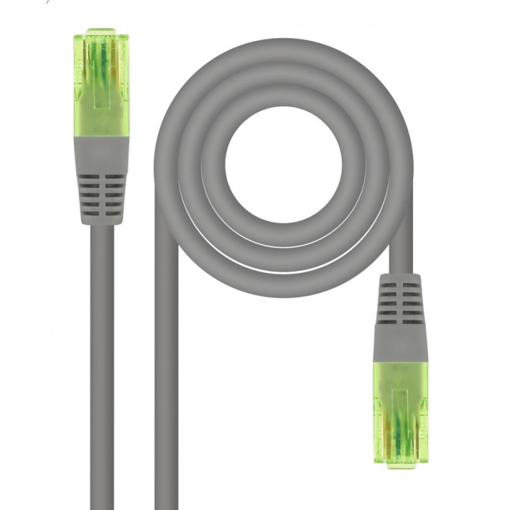Nanocable - Cable de Red Latiguillo RJ45 CAT.6 UTP AWG26 CCA, Gris, 25 cm