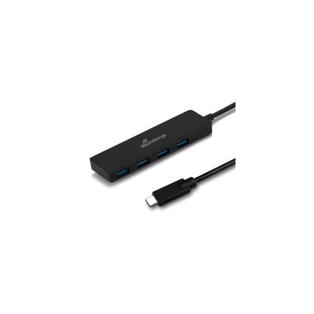 MediaRange - MRCS508 hub de interfaz USB 3.2 Gen 1 (3.1 Gen 1) Type-C 5000 Mbit/s Negro